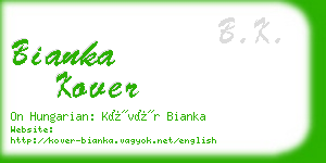 bianka kover business card